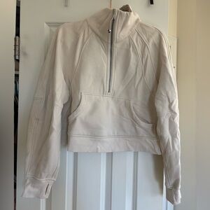 Lululemon Scuba Half-Zip Hoodie in Bone